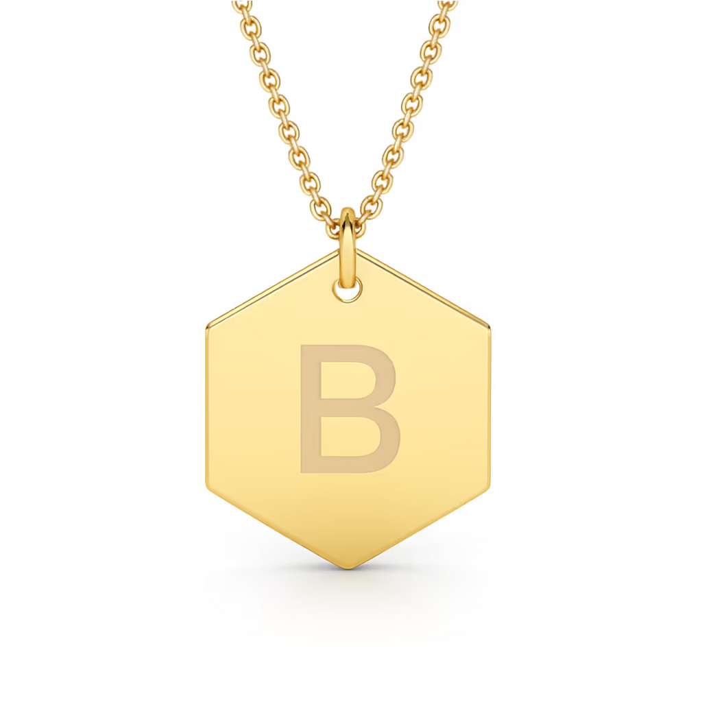 Colar Personalizável Letra Ouro 18k