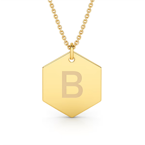 Colar Personalizável Letra Ouro 18k